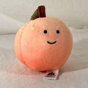 Jellycat Fabulous Peach Fruit Plush Stuffed Animal Soft Toy 4” Smiling Happy